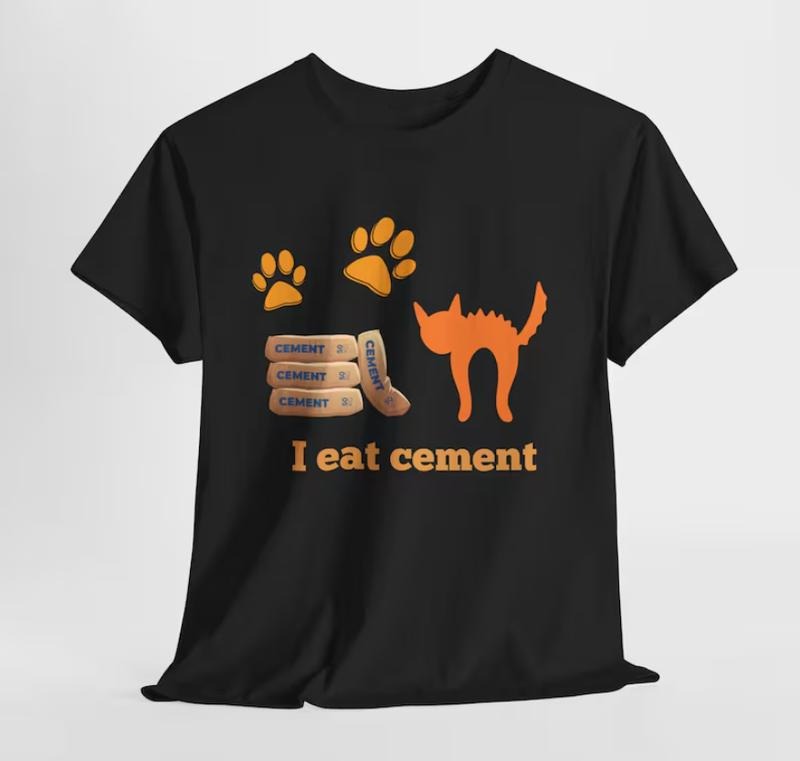 I Eat Cement Cursed Cat, Ironic Shirt, Cat Lover Gift Hoodie, Sweatshirt | GrindPrints.com