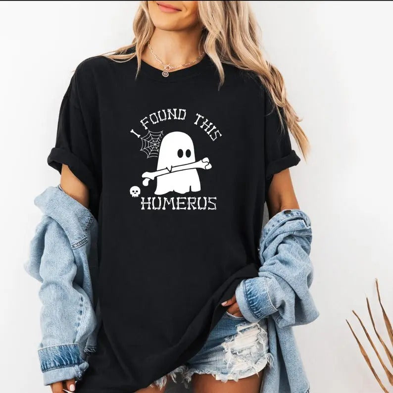 I Found This Humerus T-Shirt, Cute Ghost Shirt, Halloween Shirt, Shirt for Halloween, Funny Halloween Sweatshirt,...