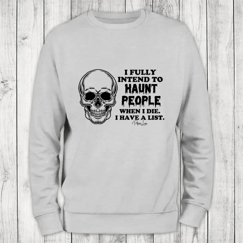 I Fully Intend To Haunt People Men's Sweatshirt, #halloween #fall #holidays #blackprint #cute T-Shirts, Hoodie