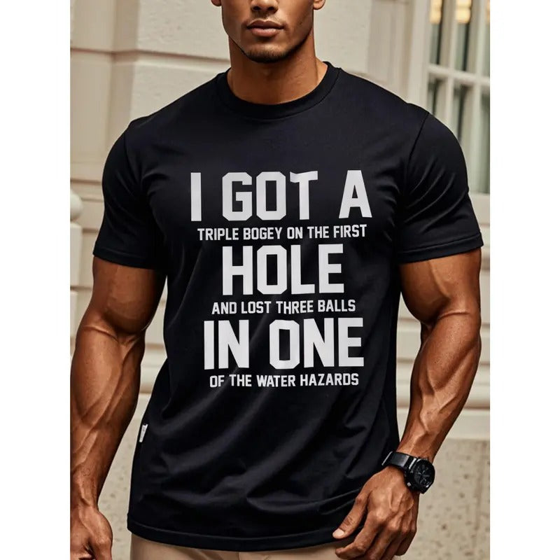 I Got A Hole In One Funny Golf Joke Bad Golfer T-Shirt, Men'S T Shirts, Going Out, Gym-Friendly, Running, Sports Tees For...