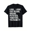 I Got Beans Greens Potatoes Thanksgiving Comfortable Casual Short Sleeve Daily All Season Black Made USA T-Shirts, Hoodie, Sweatshirt