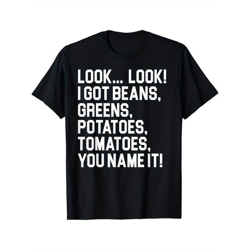 I Got Beans Greens Potatoes Thanksgiving Comfortable Casual Short Sleeve Daily All Season Black Made USA T-Shirts, Hoodie, Sweatshirt