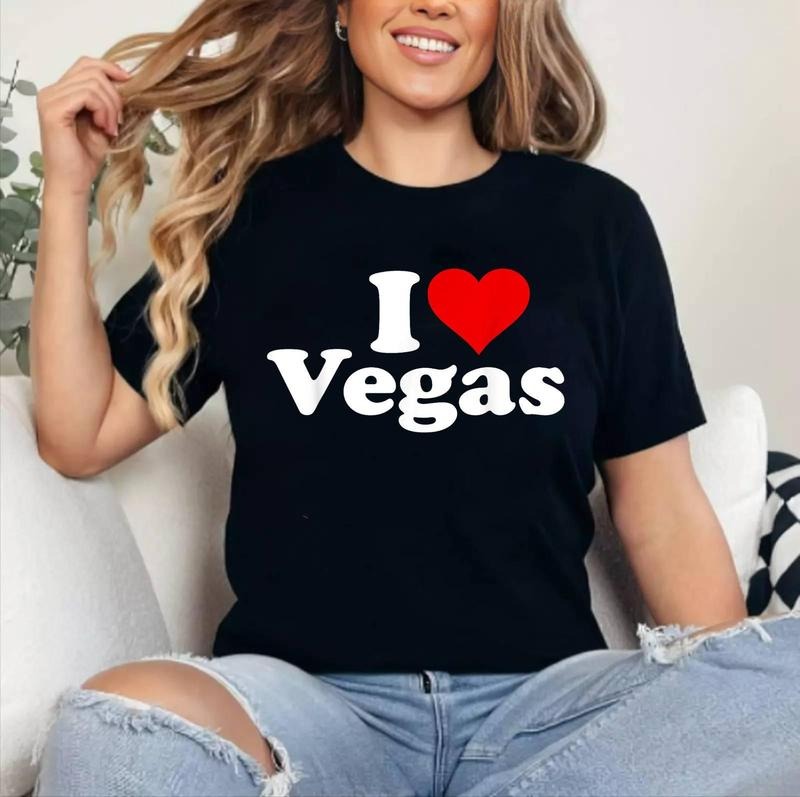 I HEART LOVE LAS VEGAS NEVADA T-Shirt | Cotton 100%, Crewneck, Top Womenswear Hoodie, Sweatshirt | GrindPrints.com