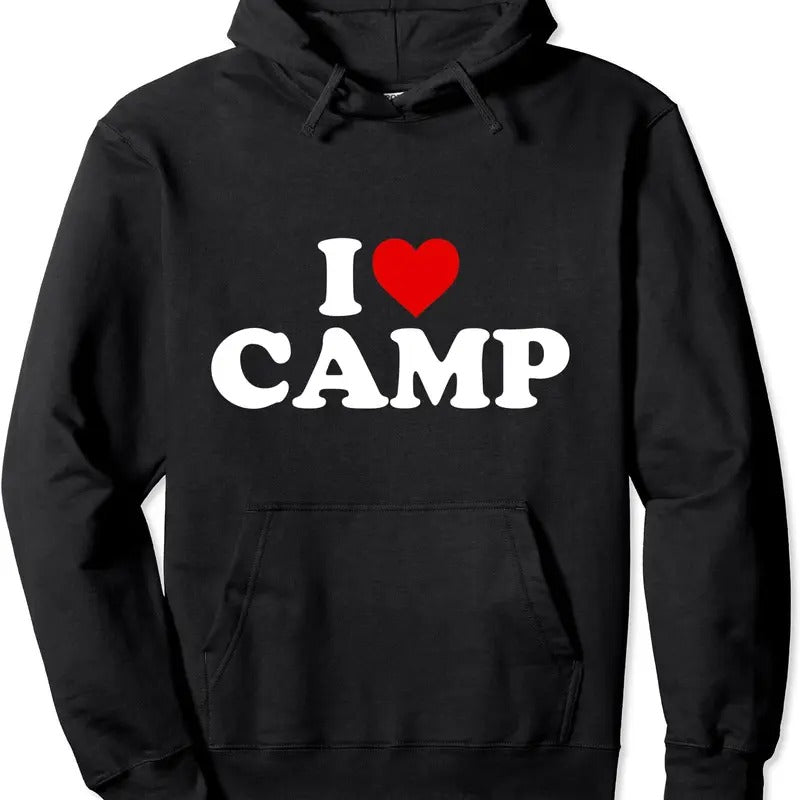 I Heart Camp - I Love Camp Hoodie | Unisex Hooded Sweatshirt T-Shirts | GrindPrints.com