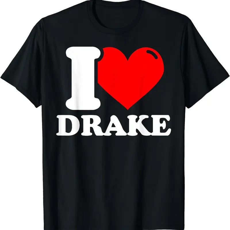 I Heart Drake Shirt, I love Drake T-Shirt | Unisex Cotton Tee, Size S-5XL Hoodie, Sweatshirt | GrindPrints.com