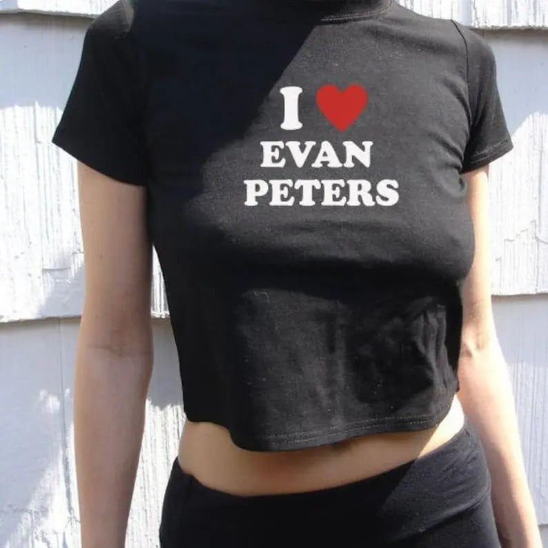 I Heart Evan Peters | TV Movie Actor | I heart | I love | 90s Aesthetic | Grunge Clothing, I Love Top Tee Shirt, Trendy...
