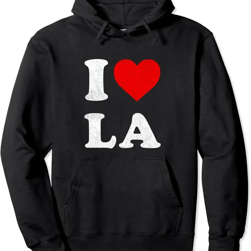 I Heart LA Souvenir I Love Los Angeles Hoodie | Unisex Hooded Sweatshirt T-Shirts | GrindPrints.com