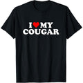 I Heart My Cougar T-Shirt made in usa Hoodie, Sweatshirt | GrindPrints.com