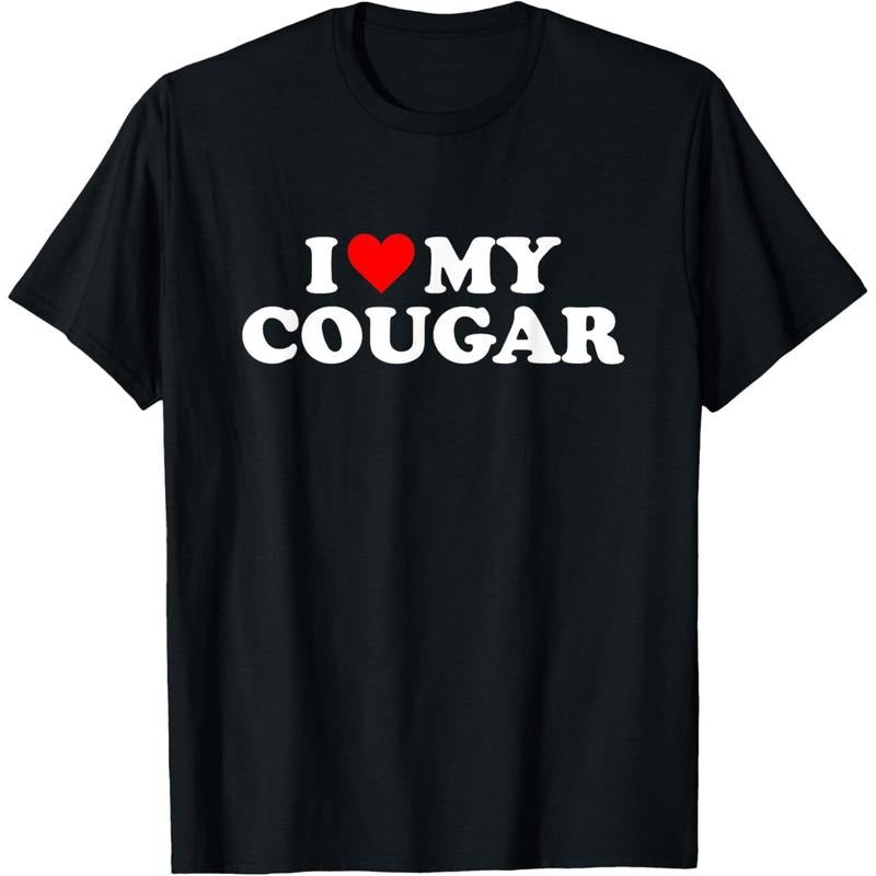 I Heart My Cougar T-Shirt made in usa Hoodie, Sweatshirt | GrindPrints.com