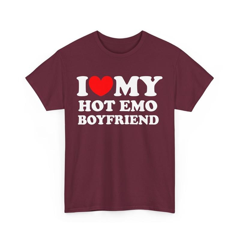 I Heart My Hot Emo Boyfriend Shirt I Love My Hot Emo Girlfriend Shirt Funny Couples Shirt Humor I Love Hilarious His Hers Shirt T-Shirts, Hoodie, Sweatshirt