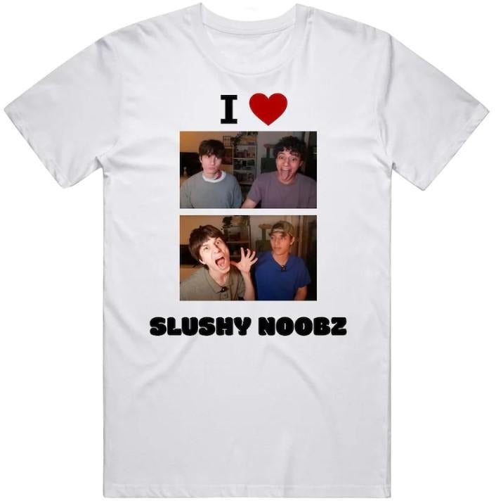 I Heart Slushy Noobz Tee Highlighting Martin and Hamzah Humor and Fan Merch Hoodie, Sweatshirt | GrindPrints.com