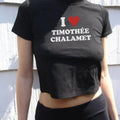 I Heart Timothée Chalamet | Movie TV Actor | I heart | I love | 90s Aesthetic | Grunge Clothing  T-Shirt, I Love Top Tee...