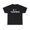 I Heart Vampires Unisex Tee, I Love Vampires T shirt Hoodie, Sweatshirt | GrindPrints.com