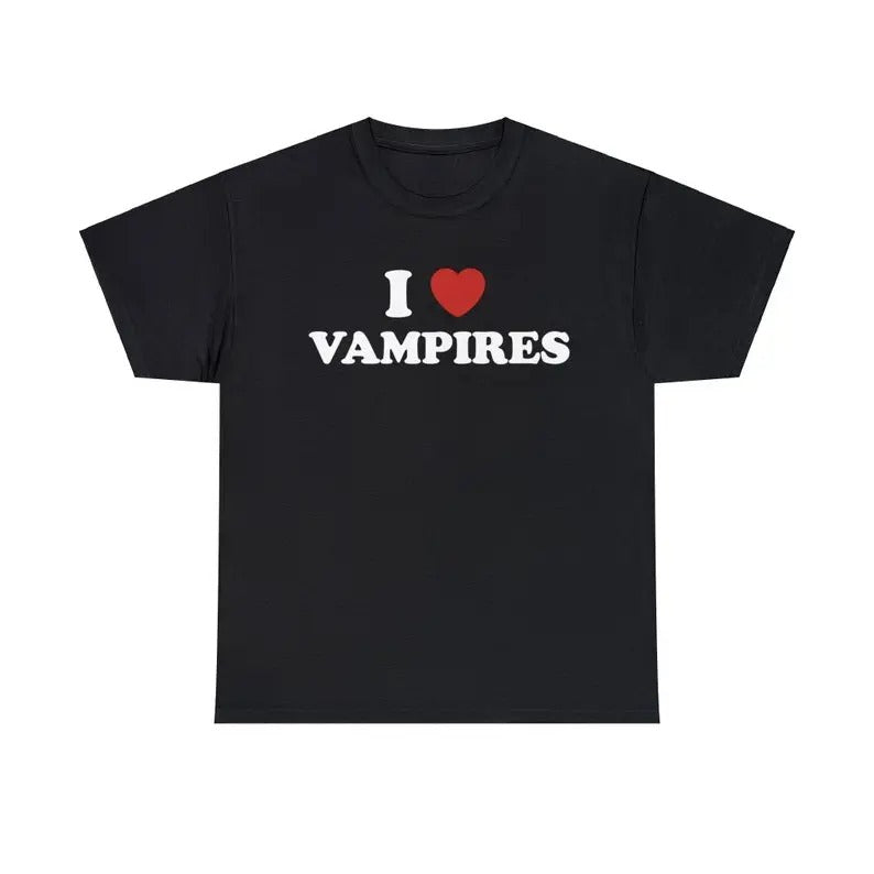 I Heart Vampires Unisex Tee, I Love Vampires T shirt Hoodie, Sweatshirt | GrindPrints.com
