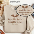 I Kept The Inside Thoughts Inside Embroidery Shirt, Quest Squad Sweater, Fourth Wing Shirt, Bookish Gift, Dragon Rider...