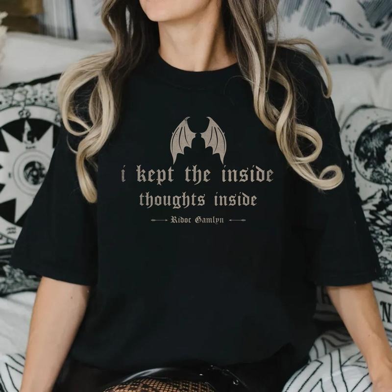 I Kept Inside Thoughts Inside Shirt Quest Squad Fourth Wing Shirt Bookish Dragon Rider Book Lover T-Shirts, Hoodie, Sweatshirt