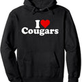 I LOVE HEART COUGARS SEXY OLDER WOMEN Pullover Hoodie | Unisex Hooded Sweatshirt T-Shirts | GrindPrints.com