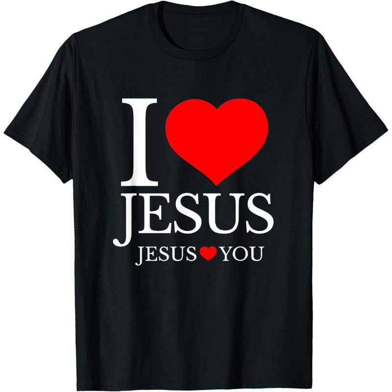 I LOVE JESUS - JESUS LOVES YOU - CHRISTIAN T-Shirt made in usa Hoodie, Sweatshirt | GrindPrints.com