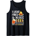 I Light Fires And Make Beer Disappear Drinking Camping Gift Tank Top T-Shirts, Hoodie, Sweatshirt | GrindPrints.com