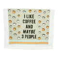 I Like Coffee and Maybe 3 People Funny Caffeine Lovers Tea Towel Funny Dish Towels Soft Adsorbent Tea Towel T-Shirts,...