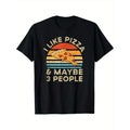 I Like Pizza Maybe 3 People Retro Vintage Summer Comfortable Casual Short Sleeve Made USAstyle{N002}2 T-Shirts, Hoodie, Sweatshirt