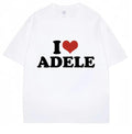 I Love Adele Graphic Print T Shirt Fashion Men Women Short Sleeve Oversized Cozy Cotton Casual T-shirt Streetwear Fans...