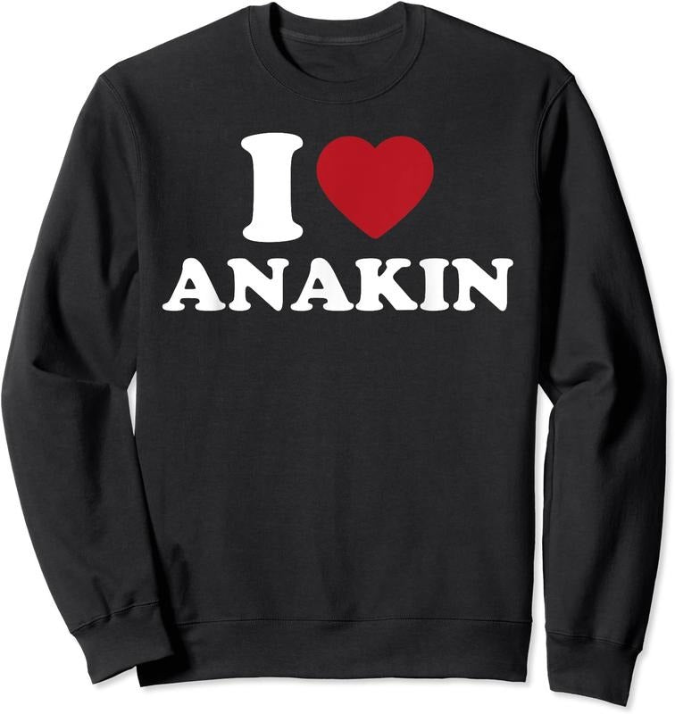 I Love Anakin Shirt, I Heart Anakin Unisex Crewneck Sweatshirt Hoodie | GrindPrints.com
