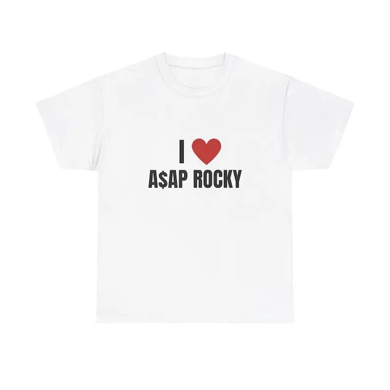 I Love Asap Rocky Heavy Shirt, Unisex, Gift, Graphic T Shirt, Gift For Him, Gift For Her, Menswear Cotton Classic Casual...