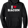I Love Bacon Pullover Hoodie | Unisex Hooded Sweatshirt T-Shirts | GrindPrints.com