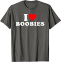 I Love Boobies T-Shirt | Unisex Cotton Tee, Size S-5XL Hoodie, Sweatshirt | GrindPrints.com