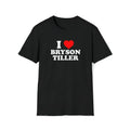 I Love Bryson Tiller Custom Him Her Menswear Cotton Classic Casual Basic Short Sleeve T-Shirts, Hoodie, Sweatshirt