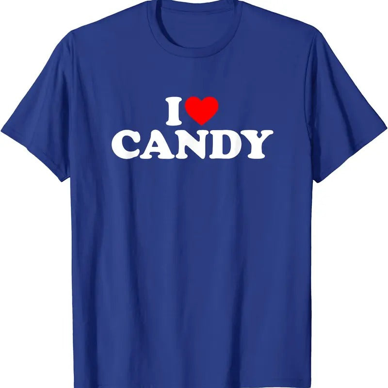 I Love Candy T-Shirt | Unisex Cotton Tee, Size S-5XL Hoodie, Sweatshirt | GrindPrints.com