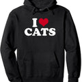 I Love Cats Funny Hoodie | Unisex Hooded Sweatshirt T-Shirts | GrindPrints.com