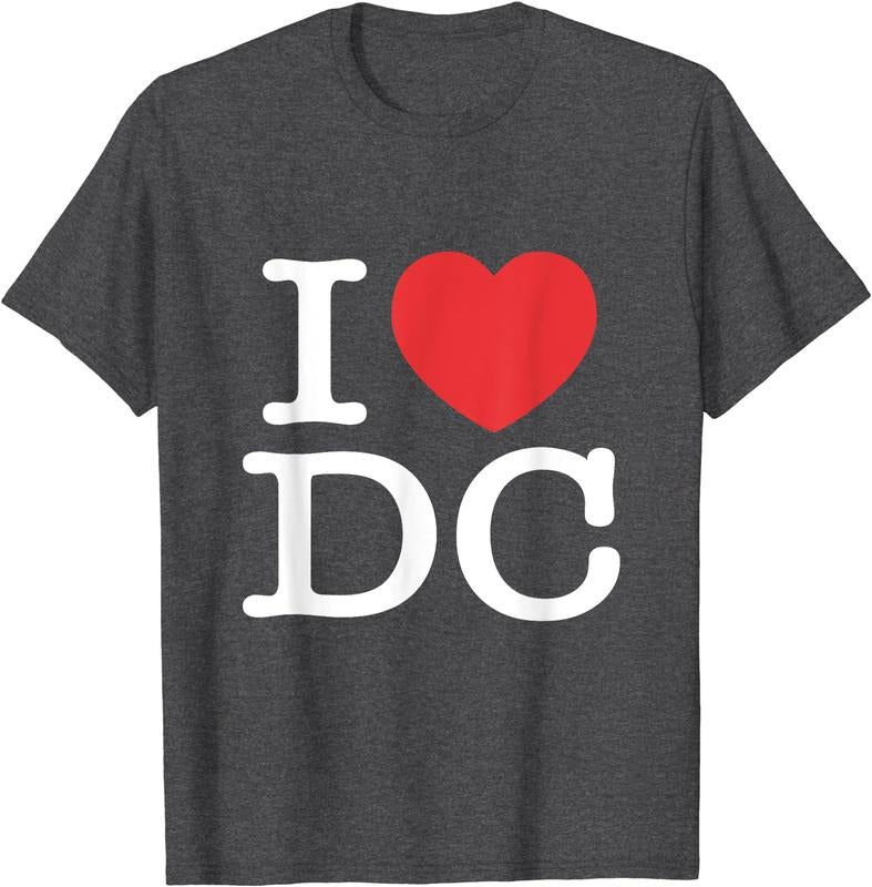 I Love DC, Love District of Columbia T-Shirt | Unisex Cotton Tee, Size S-5XL Hoodie, Sweatshirt | GrindPrints.com