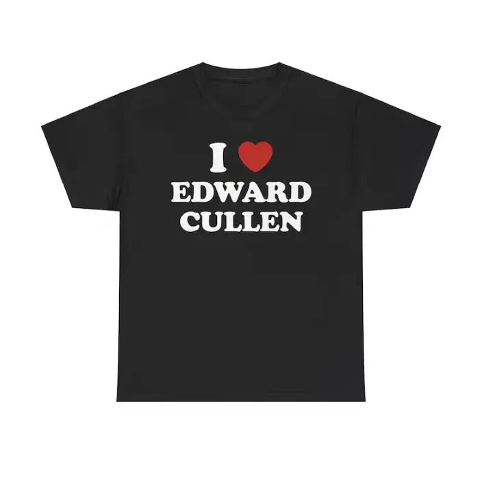 I Love Edward Cullen Unisex Tee, Twilight movie shirt Menswear T-Shirt Hoodie, Sweatshirt | GrindPrints.com
