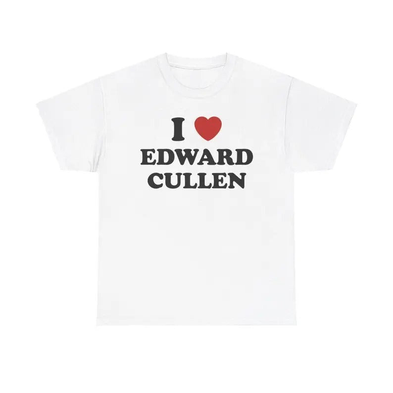 I Love Edward Cullen Unisex Tee, Twilight movie shirt Menswear T-Shirtstyle{n002}2 Hoodie, Sweatshirt | GrindPrints.com