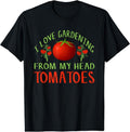 I Love Gardening My Head Tomatoes Funny Cotton Short Sleeve T-Shirts, Hoodie, Sweatshirt