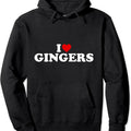 I Love Gingers - Heart Hoodie | Unisex Hooded Sweatshirt T-Shirts | GrindPrints.com