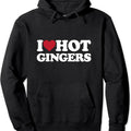 I Love Hot Gingers - I Heart Hot Gingers Hoodie | Unisex Hooded Sweatshirt T-Shirts | GrindPrints.com