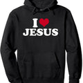 I Love Jesus Pullover Hoodie | Unisex Hooded Sweatshirt T-Shirts | GrindPrints.com