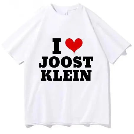 I Love Joost Klein Merch T-shirts Funny Cartoon Graphic Tee-shirt Vintage Hip Hop Women Clothing Harajuku Cotton Tees,...