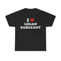 I Love Logan Sargeant Unisex Tee Racing Tee, Car shirt Menswear T-Shirt Hoodie, Sweatshirt | GrindPrints.com