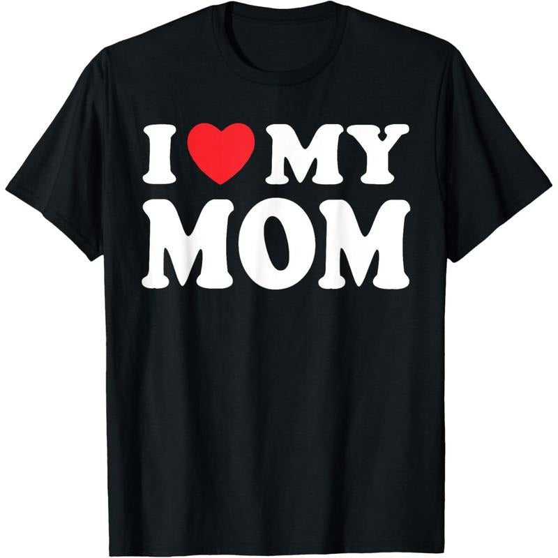 I Love MY MOM T-Shirt made in usa Hoodie, Sweatshirt | GrindPrints.com