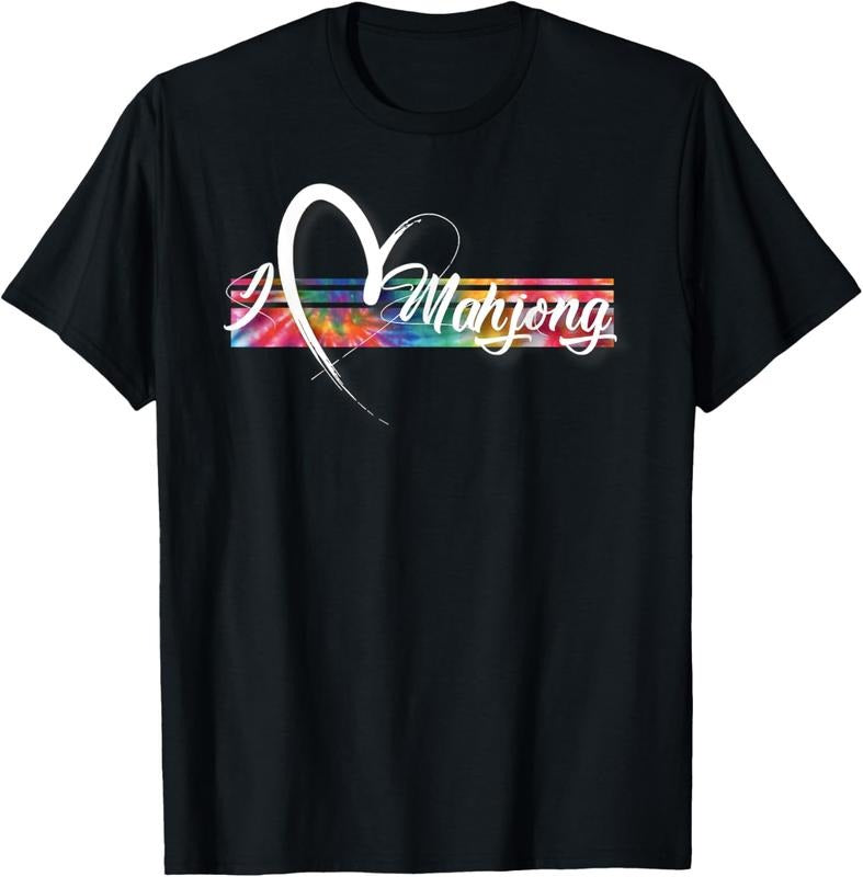 I Love Mahjong Tie Dye Cool Vintage Inspired T-Shirt Hoodie, Sweatshirt | GrindPrints.com