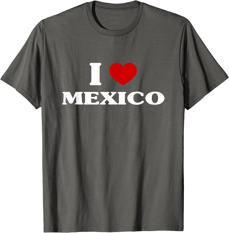 I Love Mexico T-Shirt | Unisex Cotton Tee, Size S-5XL Hoodie, Sweatshirt | GrindPrints.com
