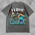 I Love Miners Unisex Shirt, Unhinged Shirt, That Go Hard, Gamer Gift, Cursed, Weird Shirt, Weirdcore Tee, Gag Gift for...
