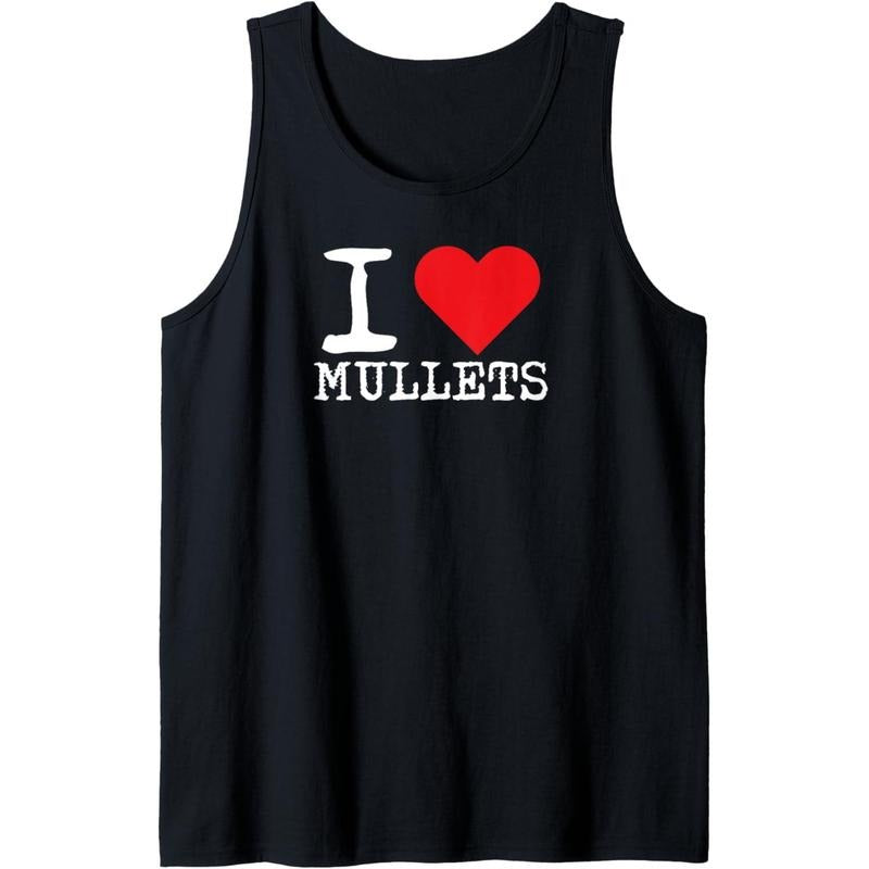 I Love Mullets I Heart Mullets Funny Redneck Mullet Tank Top Made in USA T-Shirts, Hoodie, Sweatshirt | GrindPrints.com