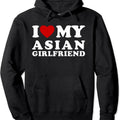I Love My Asian Girlfriend, I Heart My Asian Girlfriend Hoodie | Unisex Hooded Sweatshirt T-Shirts | GrindPrints.com