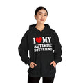 I Heart My Autistic Boyfriend / I Love My Autistic Boyfriend Hoodie | Unisex Hooded Sweatshirt T-Shirts | GrindPrints.com