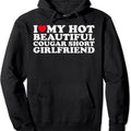 I Love My Cougar Short Girlfriend Hooded T-Shirts, Hoodie, Sweatshirt